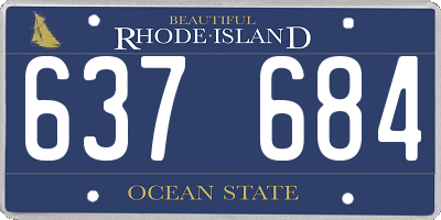 RI license plate 637684
