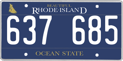 RI license plate 637685
