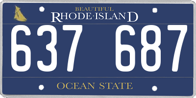 RI license plate 637687