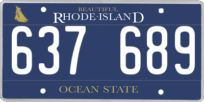 RI license plate 637689