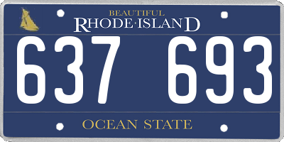 RI license plate 637693