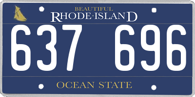 RI license plate 637696