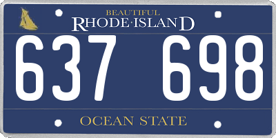 RI license plate 637698