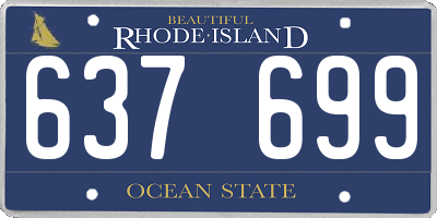RI license plate 637699