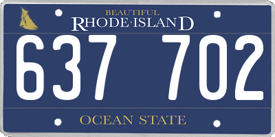 RI license plate 637702