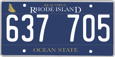 RI license plate 637705