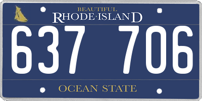 RI license plate 637706