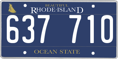RI license plate 637710