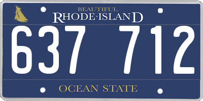 RI license plate 637712