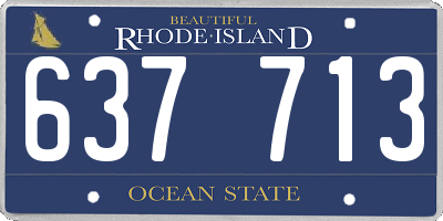 RI license plate 637713