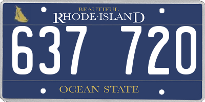 RI license plate 637720