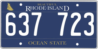 RI license plate 637723
