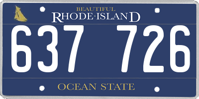 RI license plate 637726