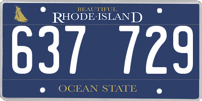 RI license plate 637729