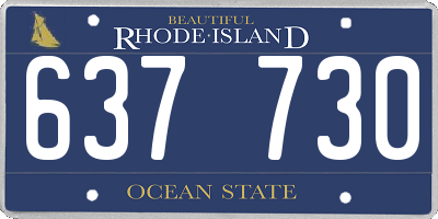 RI license plate 637730