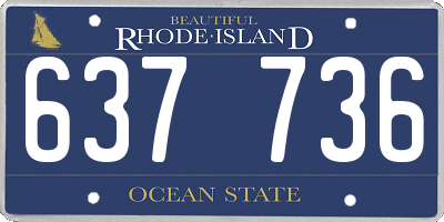 RI license plate 637736