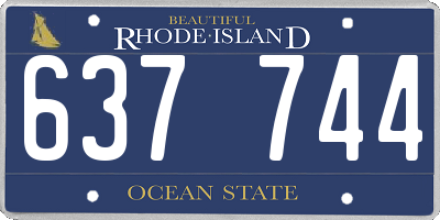 RI license plate 637744