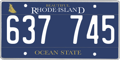 RI license plate 637745