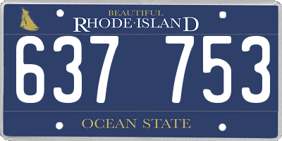 RI license plate 637753