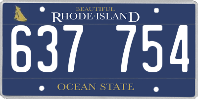 RI license plate 637754