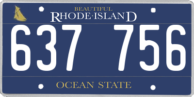 RI license plate 637756