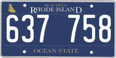 RI license plate 637758