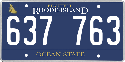 RI license plate 637763