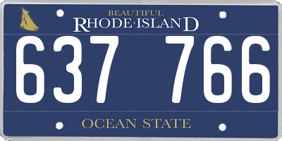 RI license plate 637766