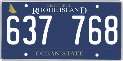 RI license plate 637768