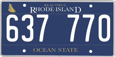 RI license plate 637770