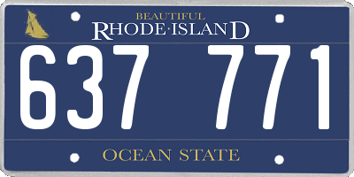 RI license plate 637771