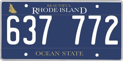 RI license plate 637772
