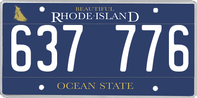 RI license plate 637776