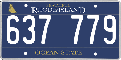 RI license plate 637779