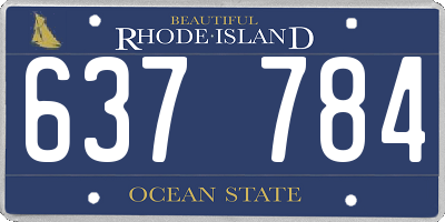 RI license plate 637784