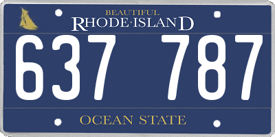 RI license plate 637787