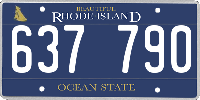 RI license plate 637790