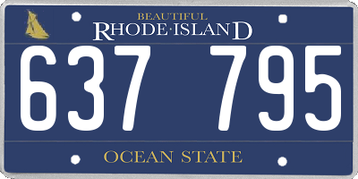 RI license plate 637795