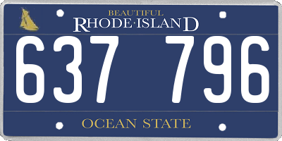 RI license plate 637796