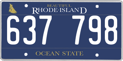 RI license plate 637798