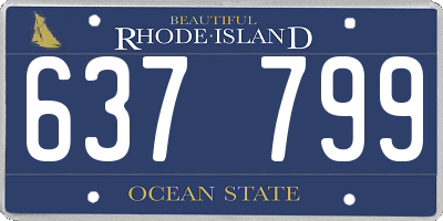 RI license plate 637799