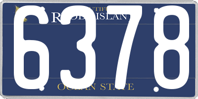 RI license plate 6378
