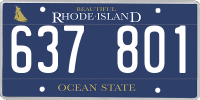 RI license plate 637801