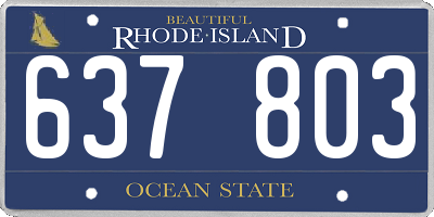 RI license plate 637803