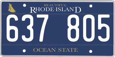 RI license plate 637805