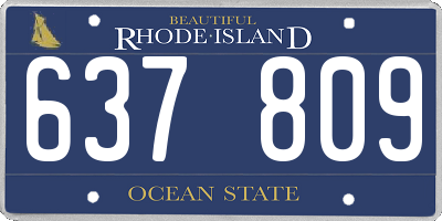 RI license plate 637809