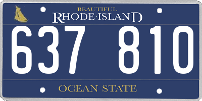 RI license plate 637810