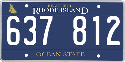 RI license plate 637812