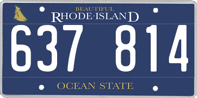 RI license plate 637814
