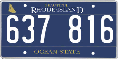 RI license plate 637816